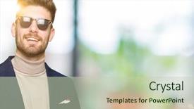  Presentation with elegant 50th anniversary - Beautiful slides featuring young handsome elegant man wearing backdrop and a  colored foreground