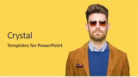  Presentation with simple art elegant - Amazing slide set having young handsome elegant man wearing backdrop and a  colored foreground