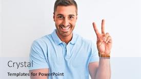  Presentation with elegant - Colorful PPT layouts enhanced with young-handsome-elegant-man-wearing backdrop and a light blue colored foreground