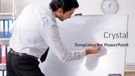  Presentation with financial - Slides having young-handsome-financial-speciaist background and a lemonade colored foreground