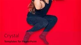  Presentation with heavy metal - Theme with young-handsome-heavy-metal-singer background and a red colored foreground