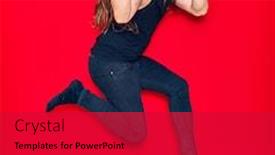  Presentation with heavy metal - Beautiful slides featuring young-handsome-heavy-metal-singer backdrop and a crimson colored foreground