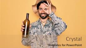  Presentation with bohemian - Audience pleasing slide set consisting of young-handsome-hispanic-bohemian-hipster backdrop and a coral colored foreground
