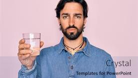  Presentation with bohemian - Colorful presentation theme enhanced with young-handsome-hispanic-bohemian-hipster backdrop and a teal colored foreground