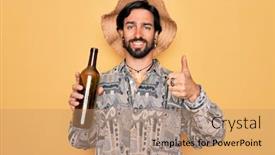  Presentation with bohemian - Slide set having young-handsome-hispanic-bohemian-hipster background and a coral colored foreground