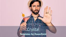  Presentation with bohemian - Audience pleasing slide set consisting of young-handsome-hispanic-bohemian-hipster backdrop and a ocean colored foreground