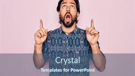  Presentation with bohemian - Presentation theme with young-handsome-hispanic-bohemian-man background and a ocean colored foreground