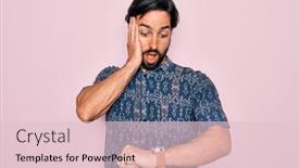  Presentation with bohemian - Presentation design consisting of young-handsome-hispanic-bohemian-man background and a lemonade colored foreground