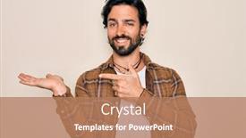  Presentation with hippie - Amazing presentation design having young-handsome-hispanic-bohemian-man backdrop and a coral colored foreground