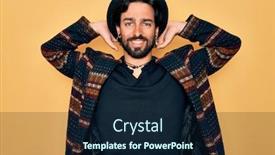  Presentation with bohemian - Presentation design having young-handsome-hispanic-bohemian-man background and a wine colored foreground