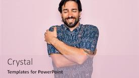  Presentation with self love - Colorful PPT theme enhanced with young-handsome-hispanic-bohemian-man backdrop and a lemonade colored foreground