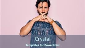  Presentation with bohemian - Beautiful presentation theme featuring young-handsome-hispanic-bohemian-man backdrop and a ocean colored foreground