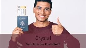  Presentation with hispanic - Slide deck having young-handsome-hispanic-man-holding background and a tawny brown colored foreground