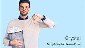  Presentation with bin - Presentation design featuring young-handsome-hispanic-man-holding background and a cool aqua colored foreground