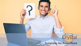  Presentation with hispanic - PPT theme consisting of young-handsome-hispanic-man-holding background and a light blue colored foreground