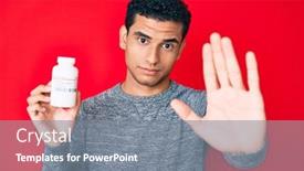  Presentation with defense - Beautiful slide deck featuring young-handsome-hispanic-man-holding backdrop and a gray colored foreground