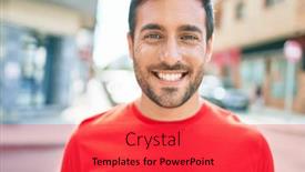  Presentation with hispanic - Cool new PPT layouts with young-handsome-hispanic-man-smiling backdrop and a red colored foreground