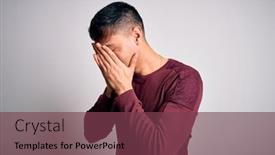  Presentation with hispanic - PPT theme having young-handsome-hispanic-man-wearing background and a violet colored foreground