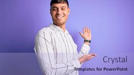  Presentation with purple business - Amazing presentation theme having young-handsome-hispanic-man-wearing backdrop and a light blue colored foreground