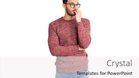  Presentation with hispanic - Beautiful PPT theme featuring young-handsome-hispanic-man-wearing backdrop and a white colored foreground