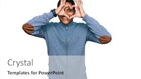  Presentation with man heart attact hand hold - Colorful PPT theme enhanced with young-handsome-hispanic-man-wearing backdrop and a white colored foreground