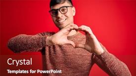  Presentation with love heart - Amazing slide set having young-handsome-hispanic-man-wearing backdrop and a tawny brown colored foreground