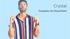  Presentation with hispanic - Colorful PPT theme enhanced with young-handsome-hispanic-man-wearing backdrop and a cool aqua colored foreground