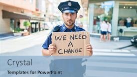  Presentation with change - Amazing theme having young-handsome-hispanic-policeman-wearing backdrop and a light blue colored foreground