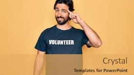  Presentation with great idea - PPT layouts with young-handsome-hispanic-volunteer-man background and a yellow colored foreground