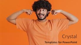  Presentation with indian - PPT theme consisting of young-handsome-indian-man-biting background and a gold colored foreground