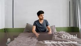  Presentation with indian - Slide set enhanced with young-handsome-indian-man-sitting background and a gray colored foreground