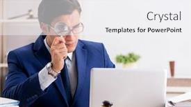  Presentation with court ruling - Presentation theme having young-handsome-judge-working background and a white colored foreground