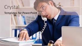  Presentation with court ruling - Amazing presentation theme having young-handsome-judge-working backdrop and a coral colored foreground