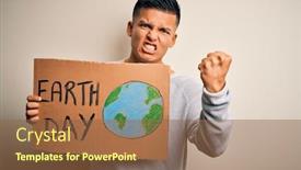  Presentation with hand holding earth - Beautiful PPT layouts featuring young-handsome-latin-man-holding backdrop and a tawny brown colored foreground