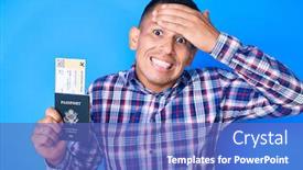  Presentation with united states - Slide set having young-handsome-latin-man-holding background and a teal colored foreground