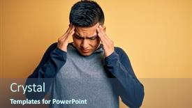  Presentation with migraine - Audience pleasing slides consisting of young-handsome-latin-man-wearing backdrop and a ocean colored foreground