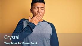  Presentation with sleepiness - Audience pleasing PPT theme consisting of young-handsome-latin-man-wearing backdrop and a ocean colored foreground