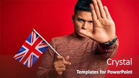  Presentation with patriotic - PPT layouts with young-handsome-latin-patriotic-man background and a tawny brown colored foreground