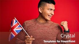  Presentation with patriotic - PPT layouts featuring young-handsome-latin-patriotic-man background and a tawny brown colored foreground