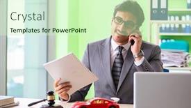  Presentation with lawyer - Cool new presentation design with young-handsome-lawyer-working backdrop and a  colored foreground