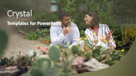  Presentation with botanical - Presentation design with young-handsome-male-visitor-flirting background and a tawny brown colored foreground