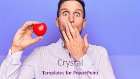  Presentation with purple heart - Amazing PPT layouts having young-handsome-man-asking backdrop and a sky blue colored foreground