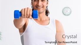  Presentation with solidago sport - Presentation theme having young-handsome-man-doing-sport and a sky blue colored foreground