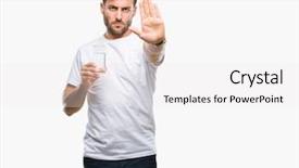  Presentation with drinking glass - Cool new theme with young handsome man drinking glass backdrop and a  colored foreground