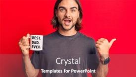  Presentation with coffe - Presentation theme consisting of young-handsome-man-drinking-mug background and a dark gray colored foreground