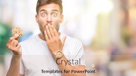  Presentation with woman covering man mouth hand - Slide set featuring young handsome man eating chocolate chips cookie over isolated background cover mouth with hand shocked with shame for mistake expression of fear scared in silence secret concept background and a lemonade colored foreground