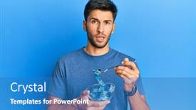  Presentation with weight loss - Slide deck with young-handsome-man-eating-measure background and a teal colored foreground