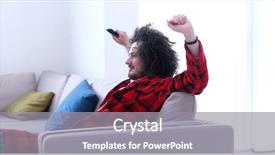  Presentation with free gst - Slides having young handsome man enjoying free background and a gray colored foreground