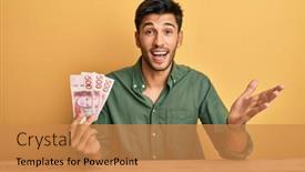  Presentation with swedish - Audience pleasing PPT layouts consisting of young-handsome-man-holding-500 backdrop and a coral colored foreground