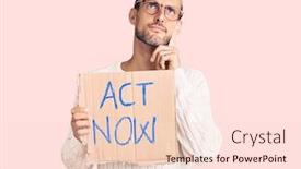  Presentation with now - Audience pleasing slides consisting of young-handsome-man-holding-act backdrop and a lemonade colored foreground